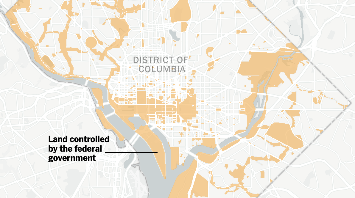 Trump Wants to ‘Take Back’ D.C., but the Federal Government Already Controls Much of It