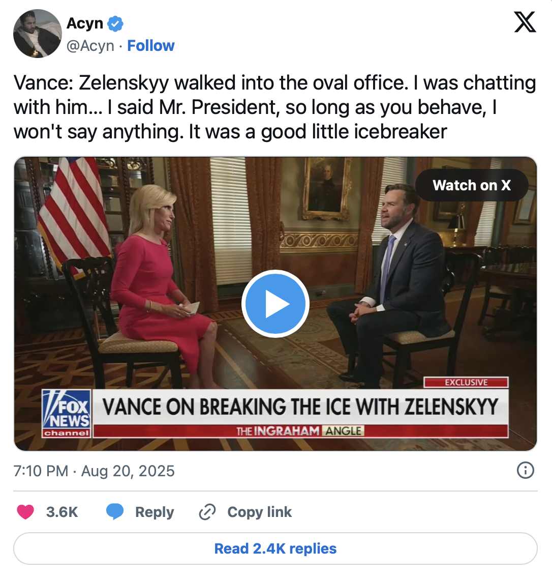 ‘Condescending P***k’: JD Vance’s Zelenskyy-Oval Office Anecdote Backfires Online