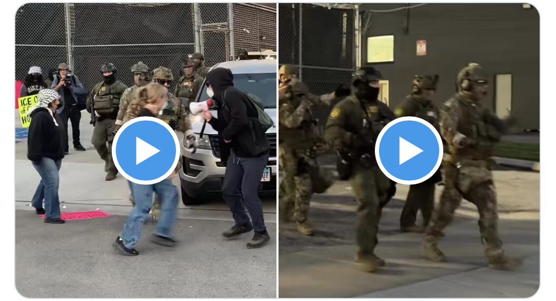 Congressional Candidate Kat Abughazaleh Thrown To The Ground By ICE Officer At Protest