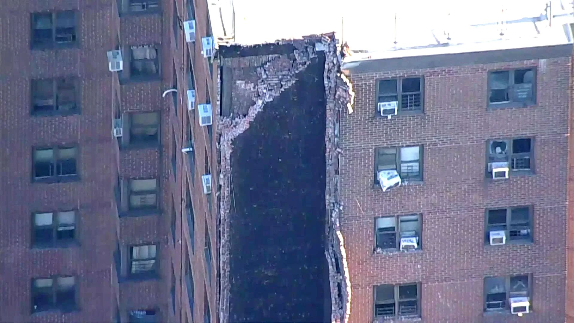 Bronx high-rise partially collapses, entire side of 20-story building gone