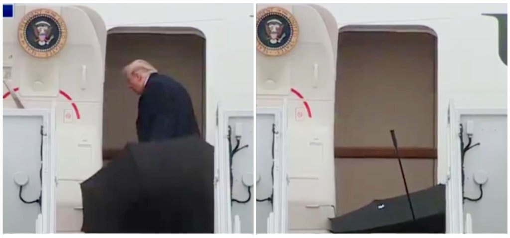 Does Donald Trump Know Umbrellas Close?