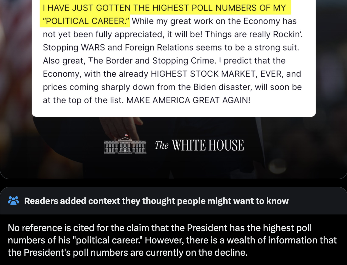 Trump White House Hit With Highly Embarrassing Community Note: ‘However…’