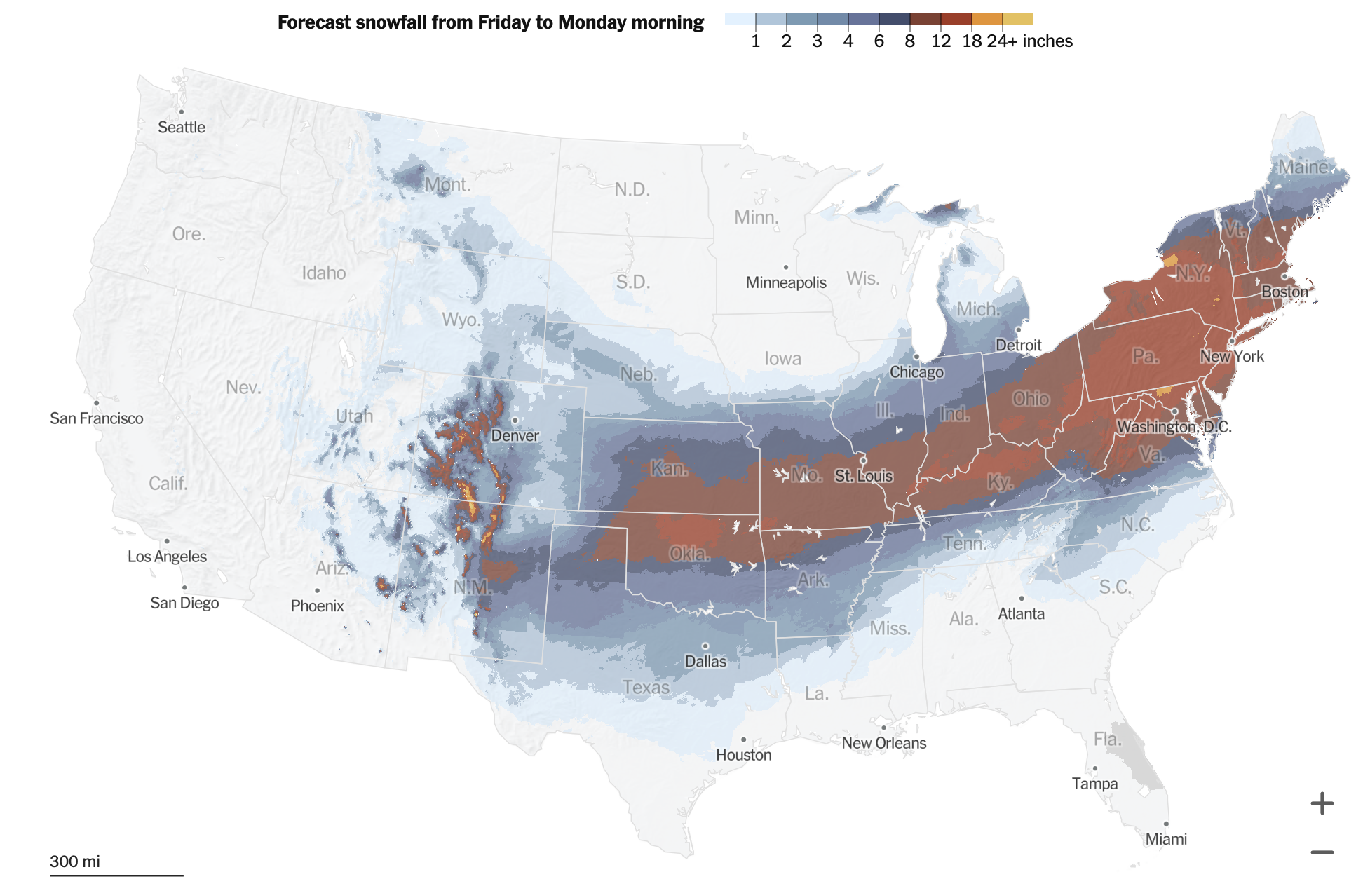 More Than 160 Million People Are in the Path of the Storm Set to Sweep the U.S.