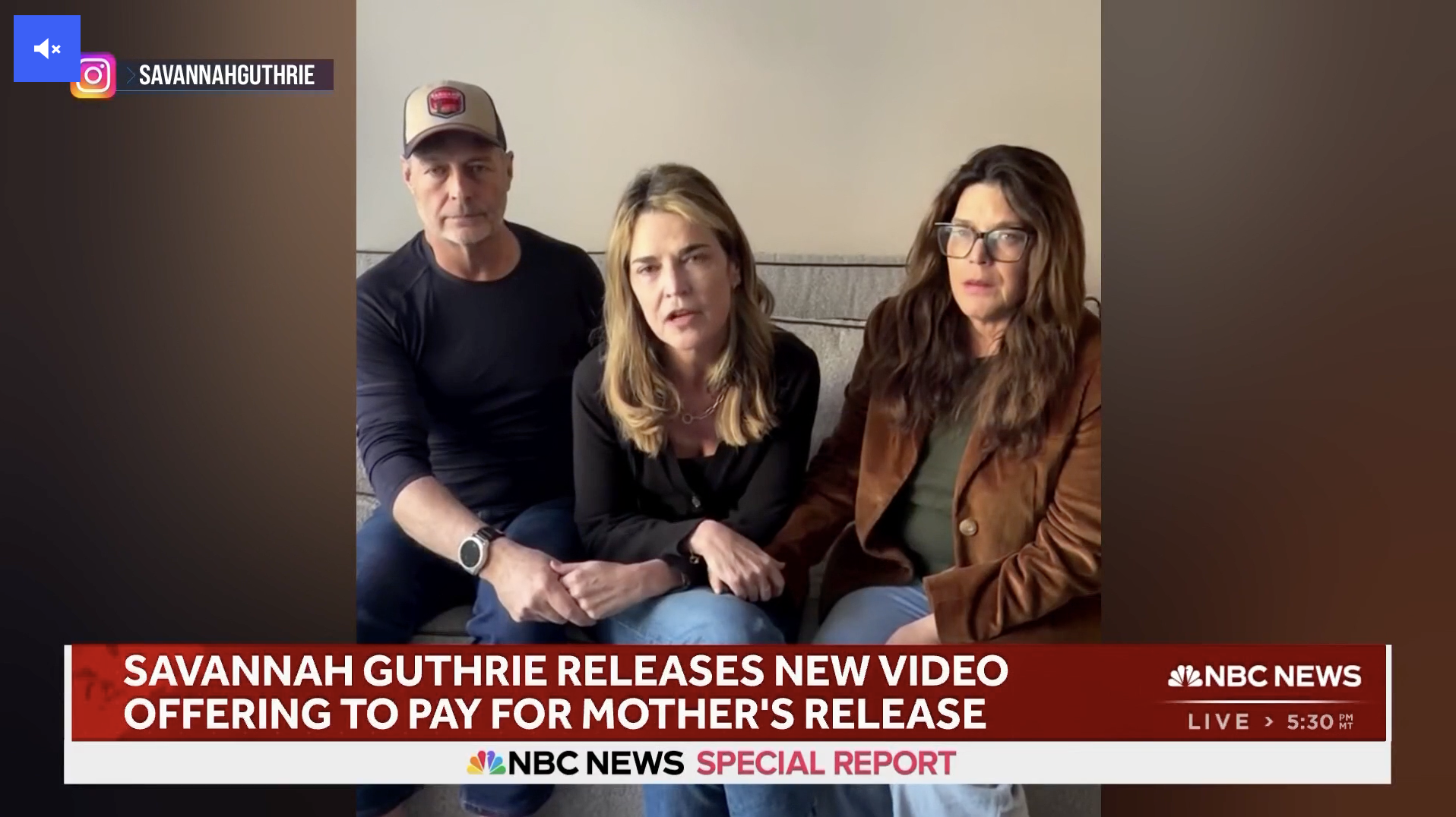 Savannah Guthrie tells mother’s possible kidnapper ‘we will pay’ in new video