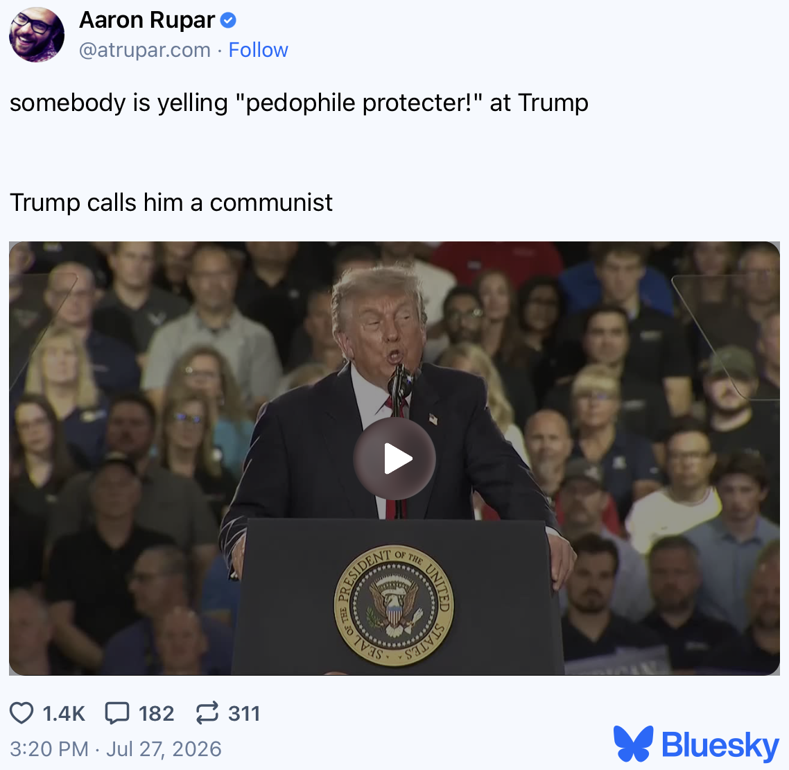 It Sure Sounds Like Someone Just Called Trump A ‘Pedophile Protector’ Again