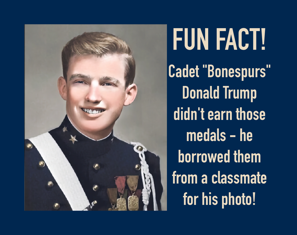‘Cadet Bone Spurs’: scathing op-ed contrasts Trump to Founding Father